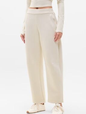 Athleta Light Cream Track Joggers